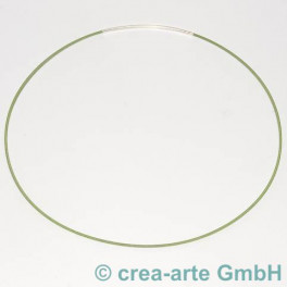 Spiralhalsreif apfelgrün, Steckverschluss 45cm