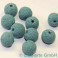 Perles de Lava tondes, turquoise 14mm, 10 pieces