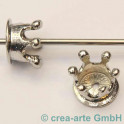 Metallperle couronne, 11 x 14mm, 2 pièces