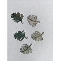 Edelstahl-Anänger Tropische Blätter