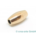 Edelstahl-Magnetverschluss oval 4mm - rosegold