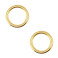 Metallanhänger, Ring, goldfarbig, 2 Stück